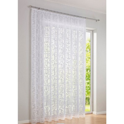 i@home Costumer modern design floral sheer curtain fabric ready made curtain