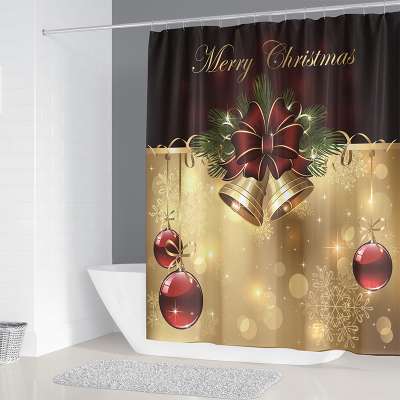 i@home christmas bathroom 80 inch shower curtain polyester stripes