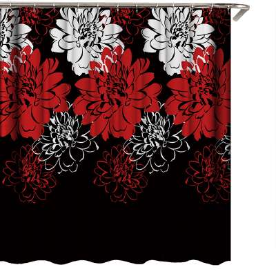 latest waterproof shower curtain black luxury