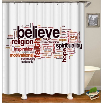 i@home custom make polyester waterproof shower curtains bathroom 180*180cm BCSI factory